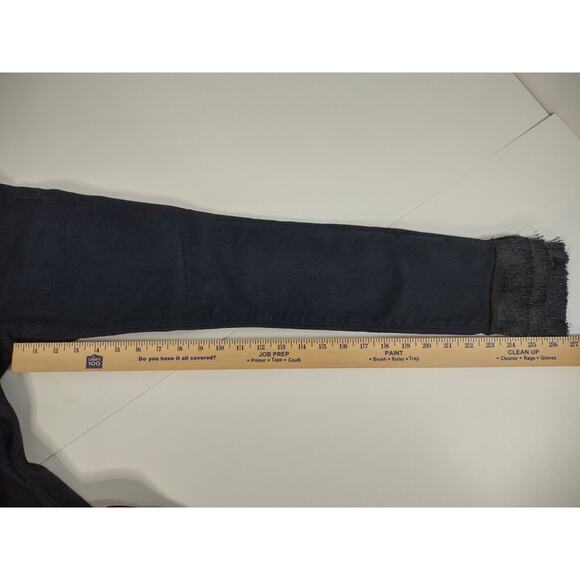 Frame Denim Le High Triple Fringe Hem Skinny Ankle Jeans Womens 24 BYXBEE Black - Picture 6 of 9